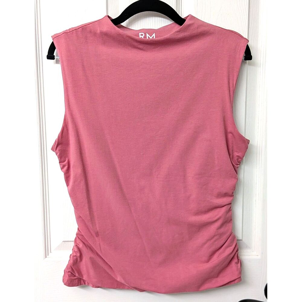 RM by Rebecca Minkoff Ruched Sleeveless Tank Dusty Rose Mauve | SZ Large